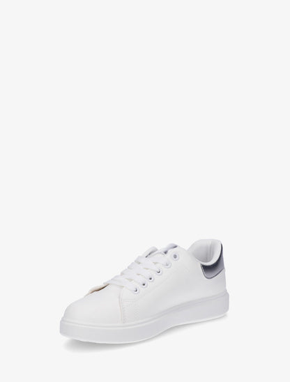 Baskets unies à contrefort contrastant - Argent - 3