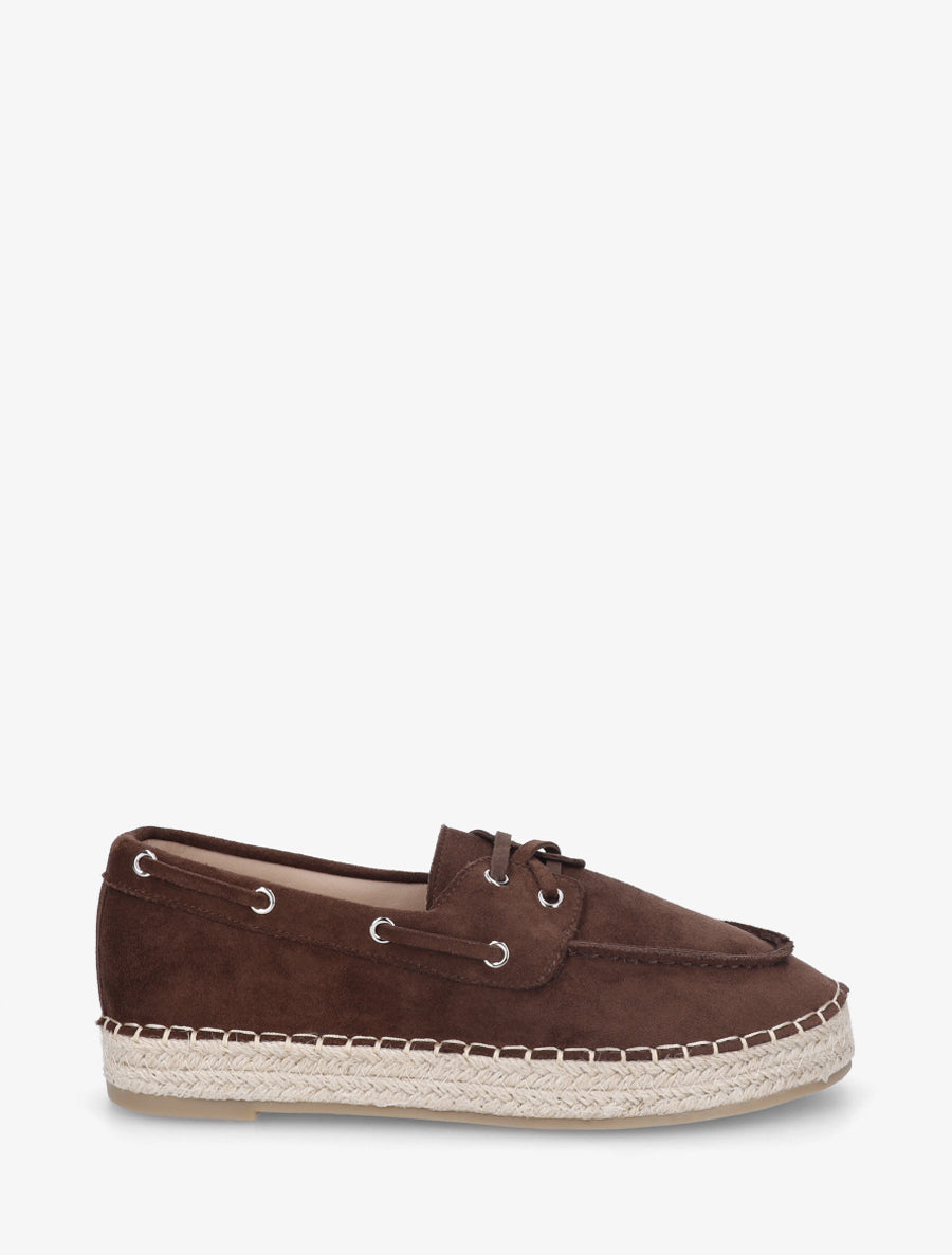 Espadrilles en suédine - Marron - 1