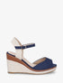 Sandales compensées style espadrille - Marine - 1