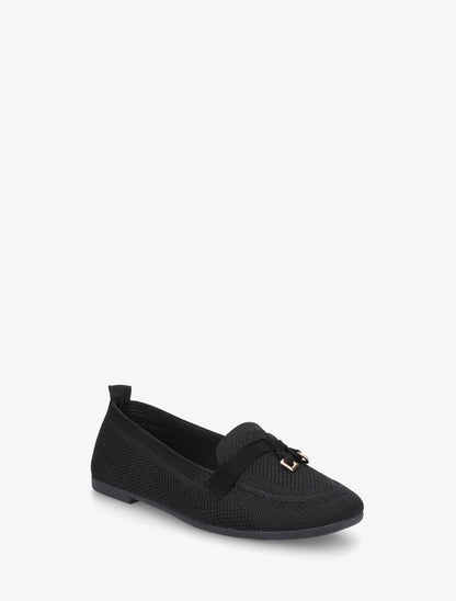 Mocassins en tissu à bijoux - Noir - 2