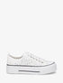 Sneakers à plateforme et sequins - Blanc - 1