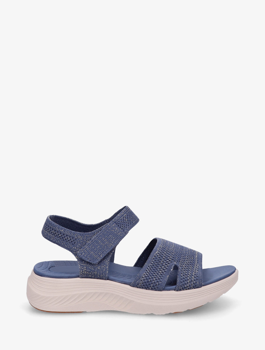 Sandales irisées à scratch - Bleu foncé - 1