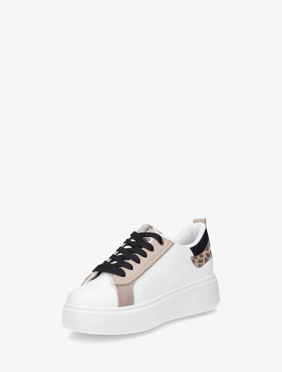 Sneakers en simili à motif étoile pailletée - Noir - 3
