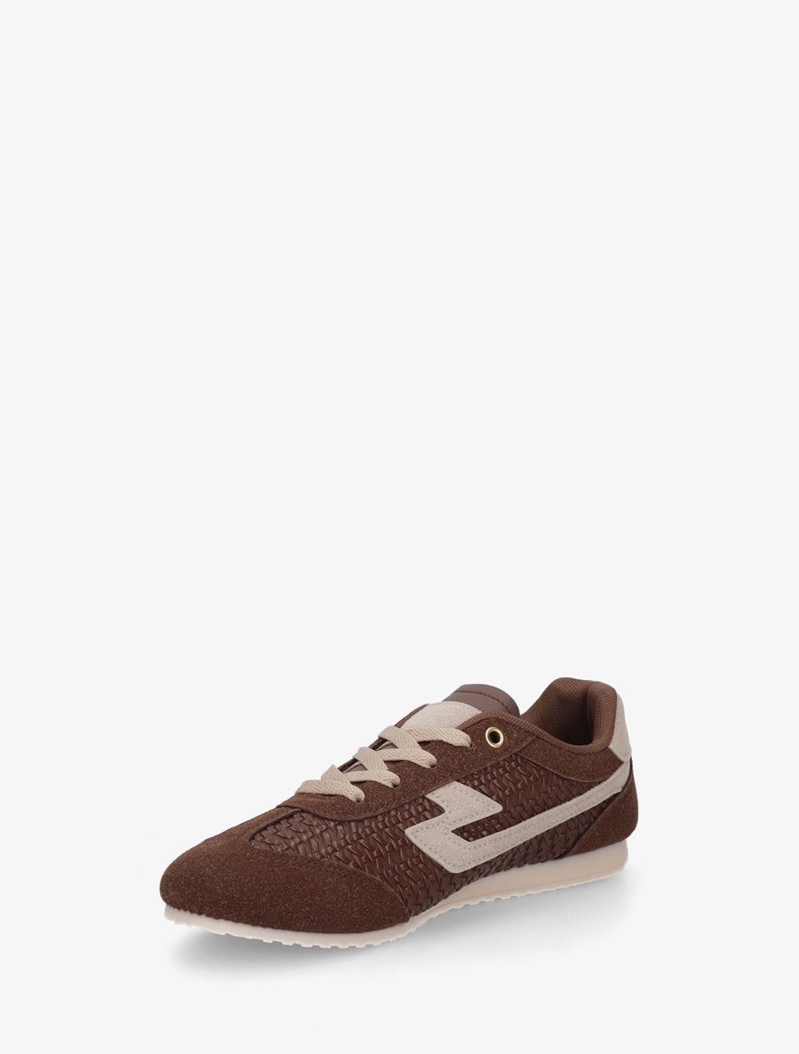 Baskets en simili effet tressé - Marron - 3