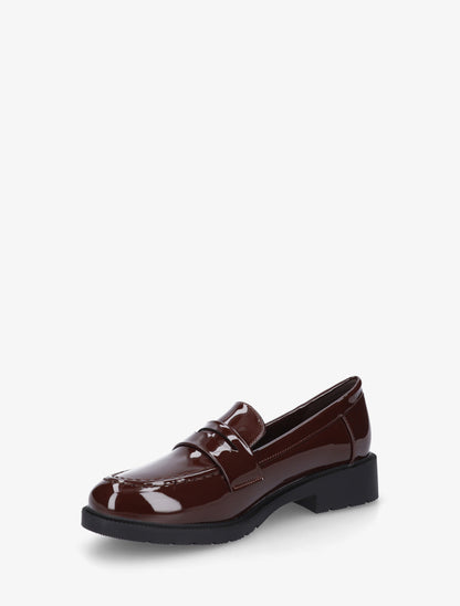 Mocassins vernis en simili - Marron - 3