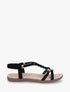 Nu-pieds confort à empiècement bijoux - Noir - 1