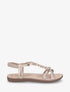 Nu-pieds confort à empiècement bijoux - Or - 1