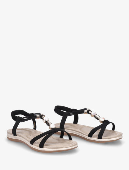 Nu-pieds confort à tour de cheville élastiquée - Noir - 4