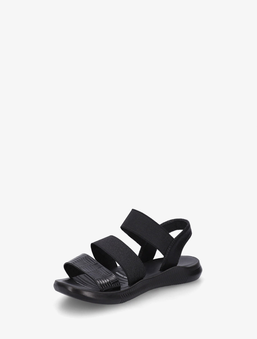 Nu-pieds à brides élastiquées - Noir - 3