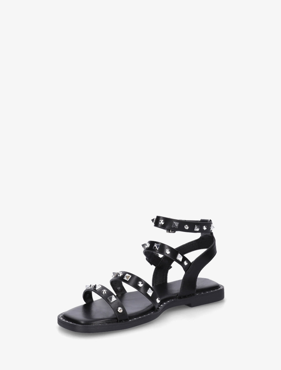 Nu-pieds à multibrides cloutées - Noir - 3