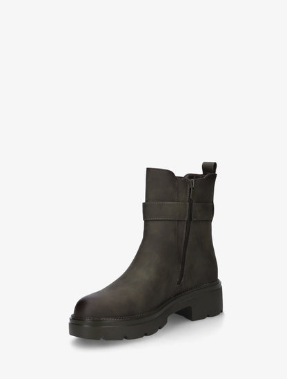 Bottines élastiquées à boucle décorative - Kaki - 3