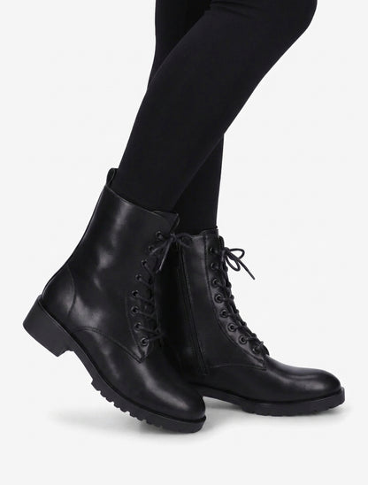 Bottines hautes talon bloc - Noir