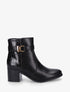 Bottines à contrefort effet croco - Noir - 1