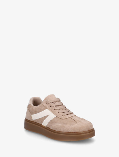 Sneakers à semelle en caoutchouc - Taupe - 2