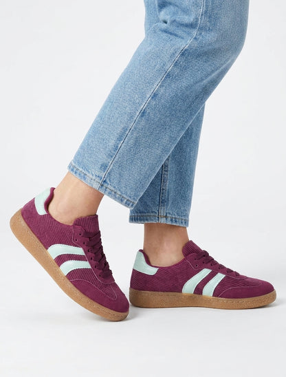Sneakers semelle plate contrastée - Violet