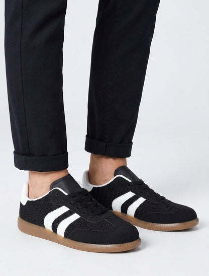 Sneakers en maille à bouts ronds - Noir