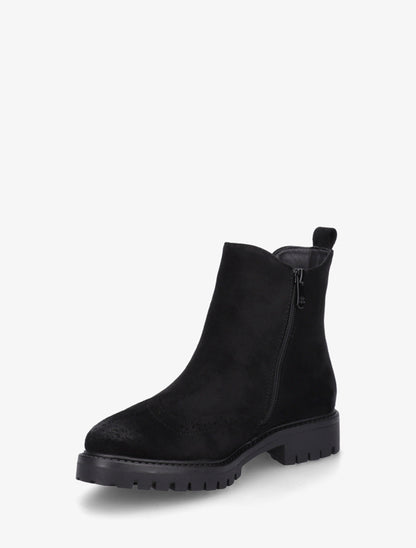 Bottines élastiquées en suédine - Noir - 3