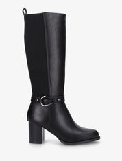 Bottes unies bimatière - Noir - 1