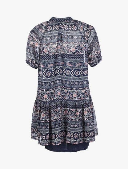Robe à motifs géométriques - Bleu - 2