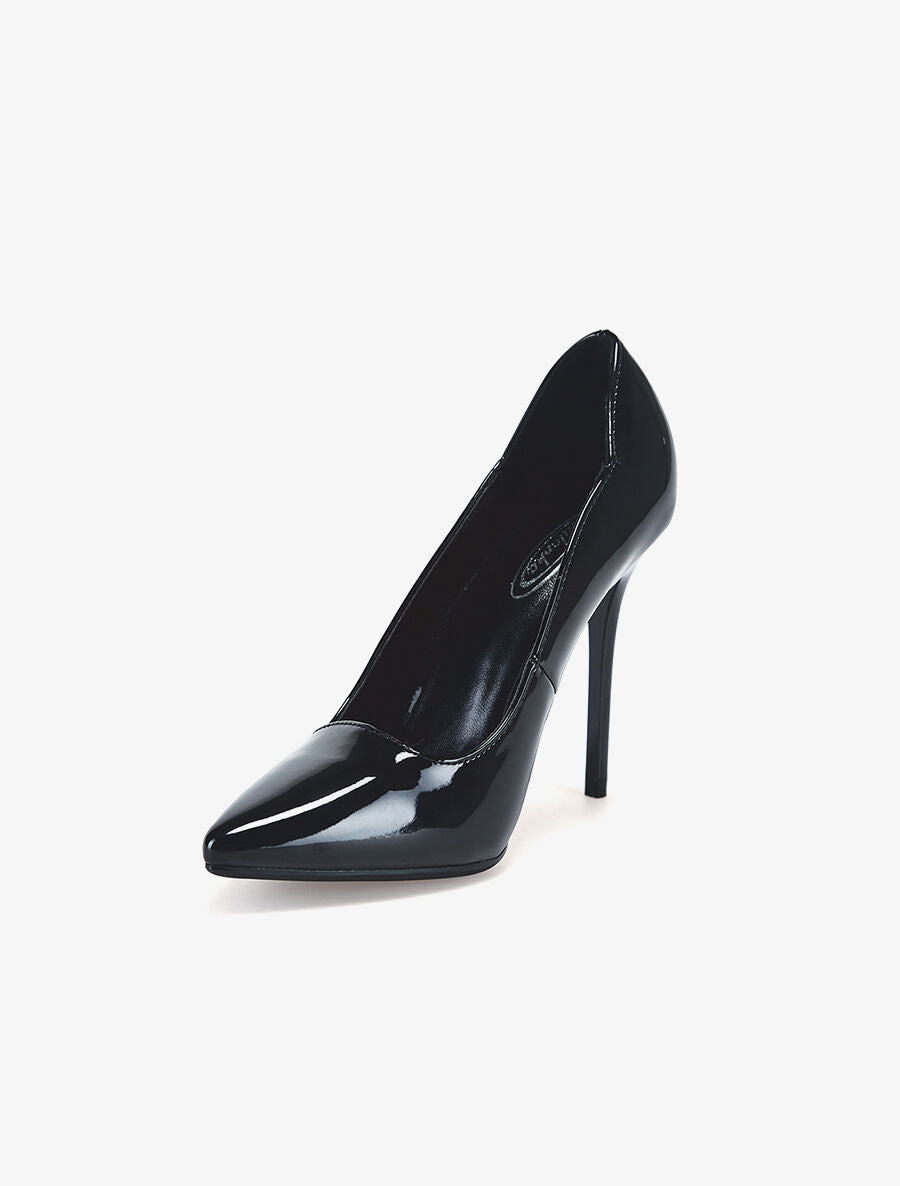Escarpins vernis casual - noir - 3