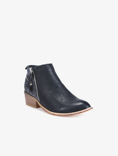 Low boots zip au dos - noir - 2