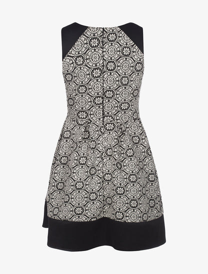 Robe à motifs bicolore - noir - 2