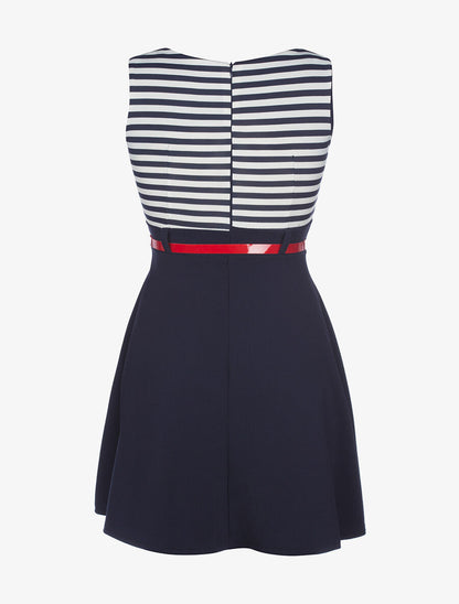 Robe buste marinière - marine - 2