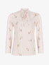 Blouse motifs grues - rose - 1