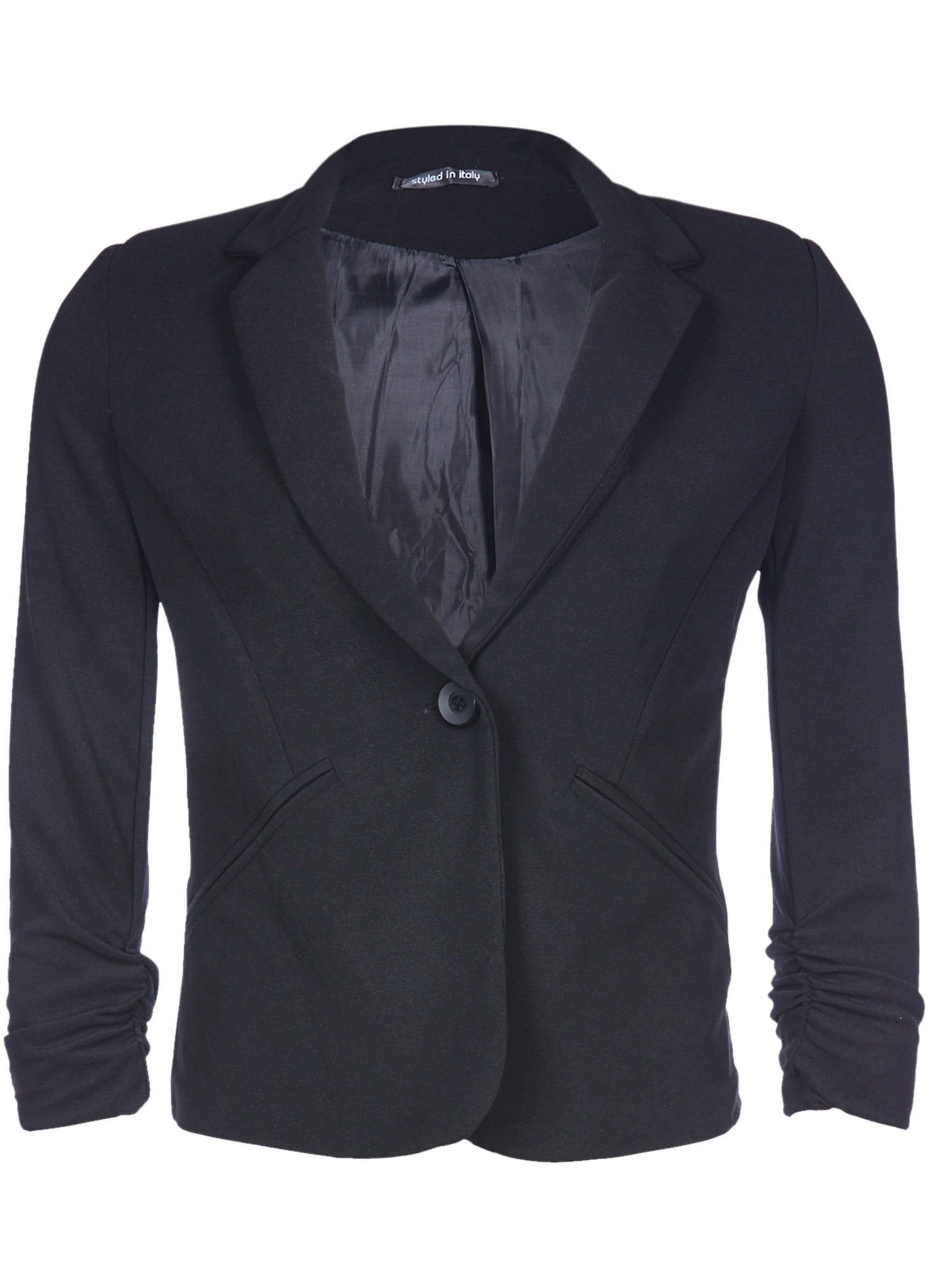 Veste manches plissées - Noir - 1