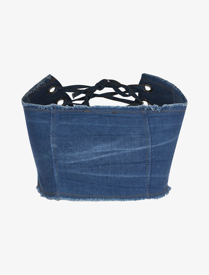 Corset denim - bleu - 2