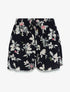 Short imprimé été fleuri à bords en crochet - Marine - 5