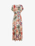 Robe longue droite à imprimé aztèque - Blanc - 1