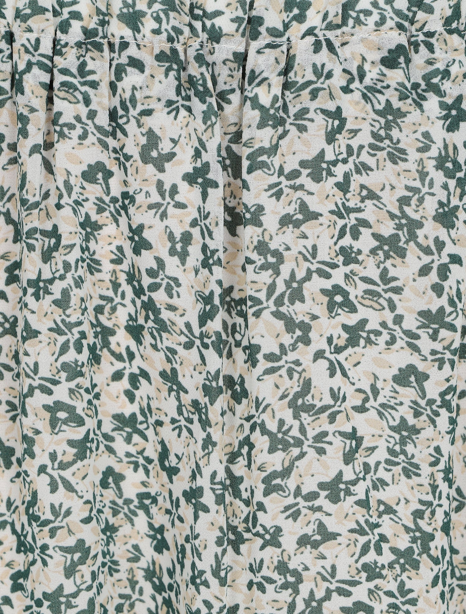 Jupe courte à imprimé floral et bords volantés - Vert - 3