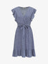 Robe mi-longue à imprimé fleuri - Bleu - 1
