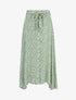 Jupe longue boutonnée à bas asymétrique - Vert - 5
