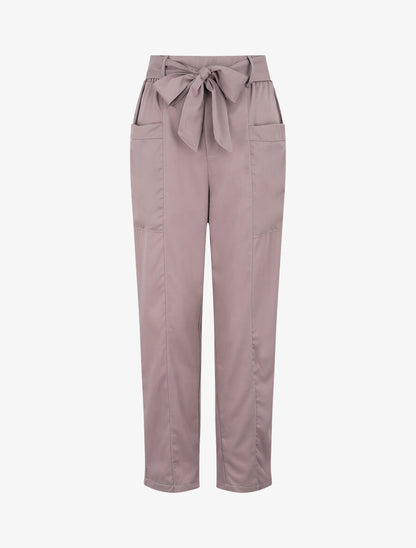 Pantalon élastiqué fluide - Taupe - 4