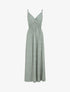 Robe longue à imprimé fleuri à fines bretelles - Vert d&
