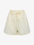 Short uni à taille élastiquée - Écru - 1