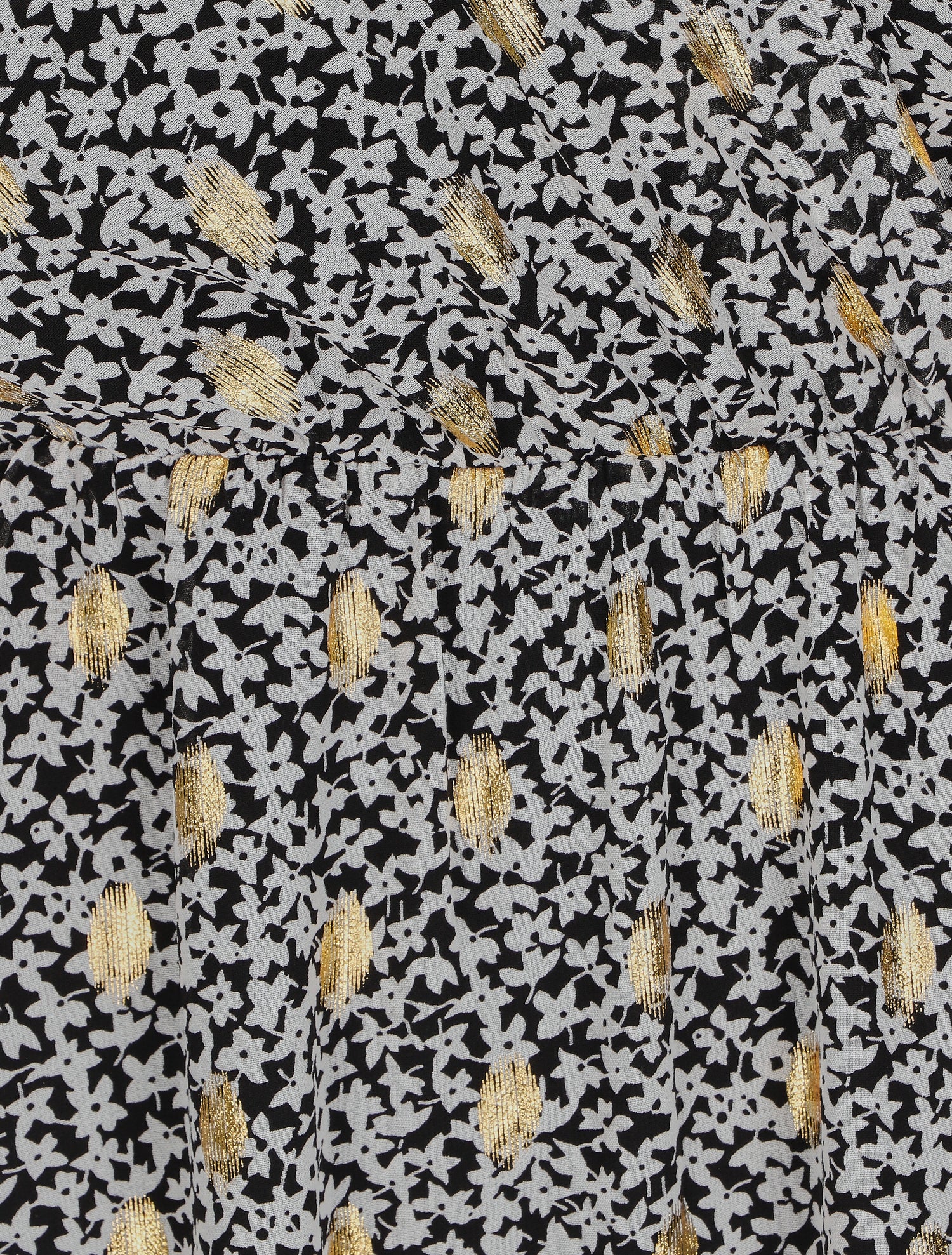 Robe bretelles à noeud imprimé fleuri irisé - Noir - 3