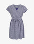 Robe mi-longue à imprimé fleuri - Bleu - 1