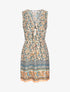 Robe mi-longue à imprimé baroque - Beige - 5