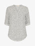 Blouse à imprimé à pois - Blanc - 4