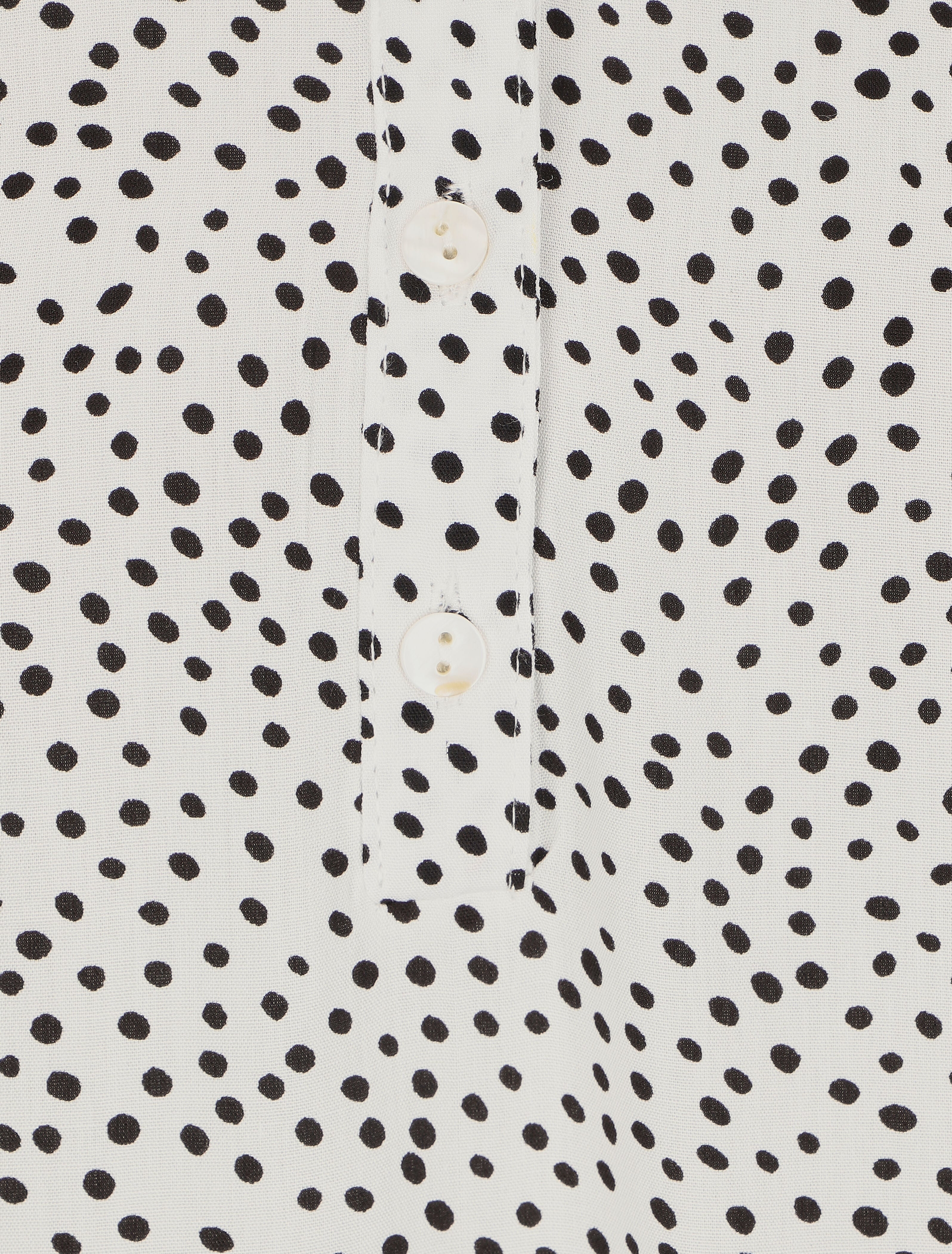 Blouse à imprimé à pois - Blanc - 3