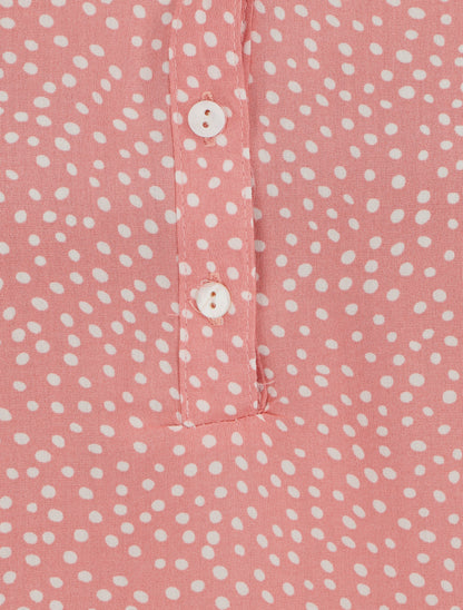 Blouse à imprimé à pois - Rose - 3