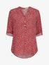 Blouse à imprimé à fleuri - Rouge - 1