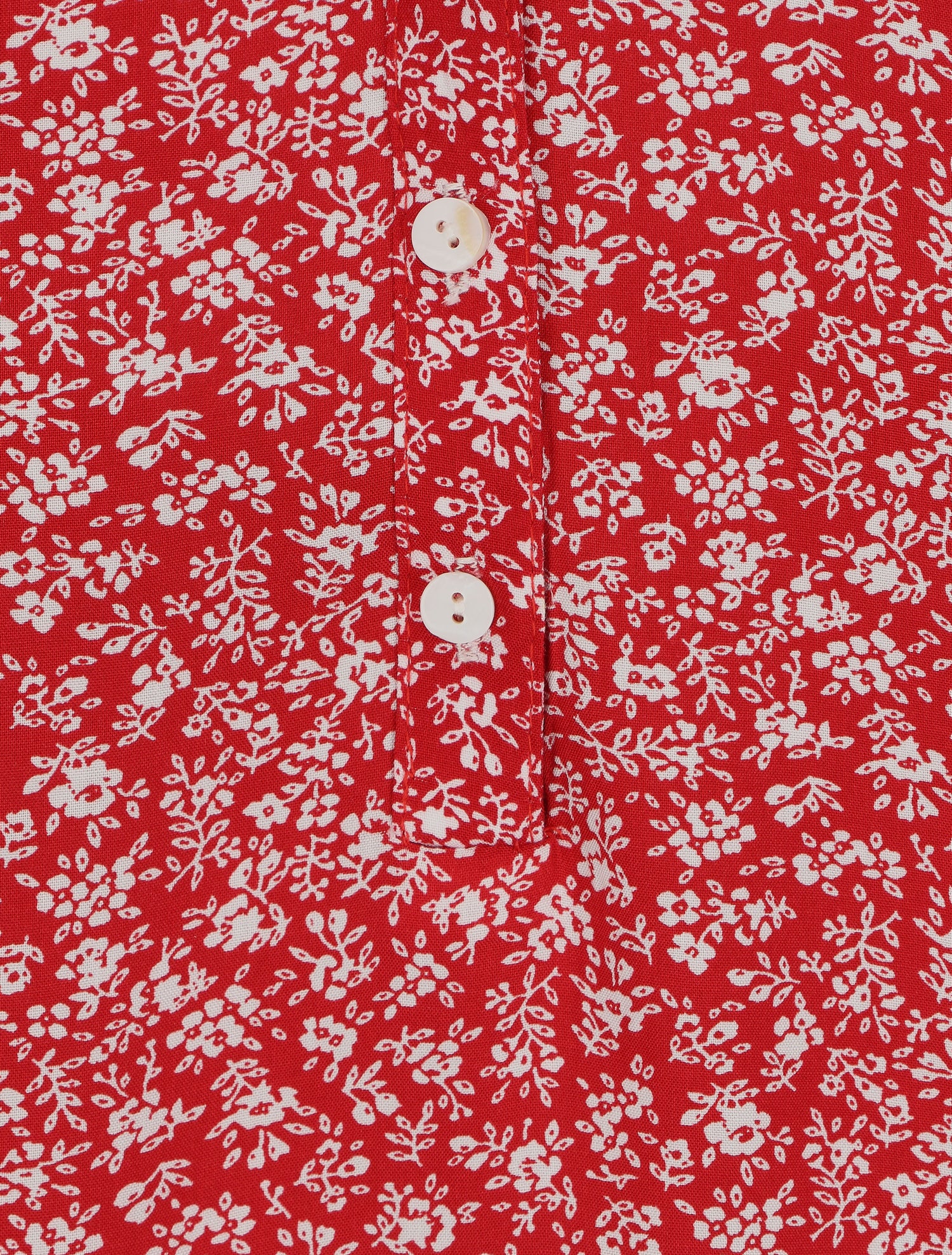 Blouse à imprimé à fleuri - Rouge - 3