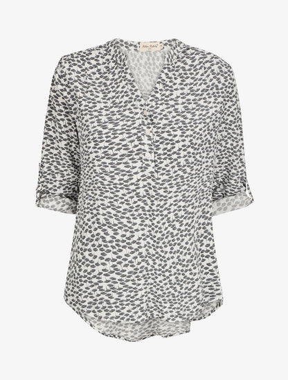 Blouse à imprimé pissenlit - Blanc - 4