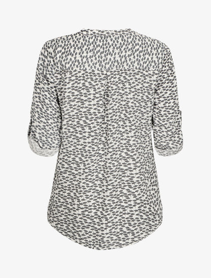 Blouse à imprimé pissenlit - Blanc - 2