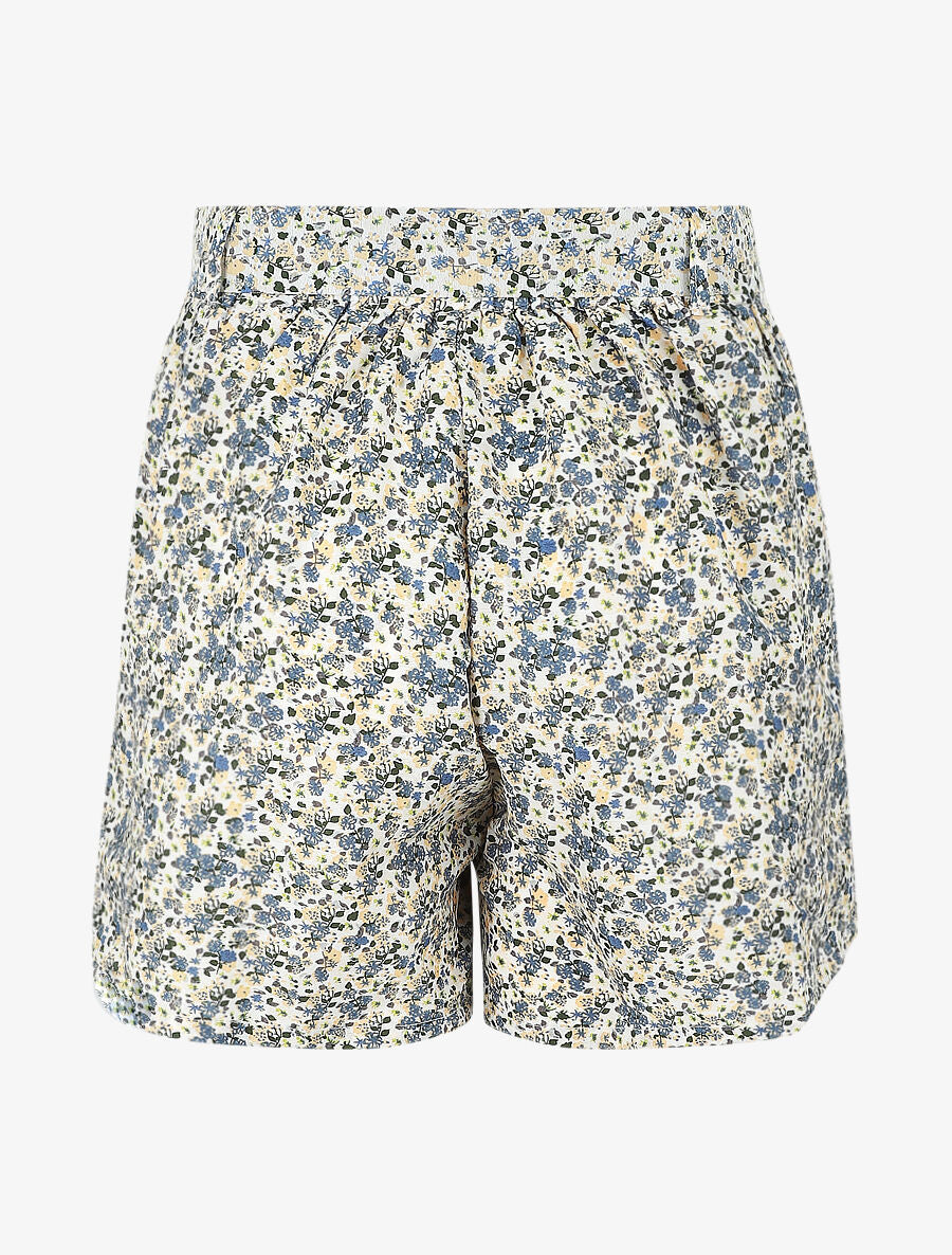 Short à imprimé floral - Beige - 2