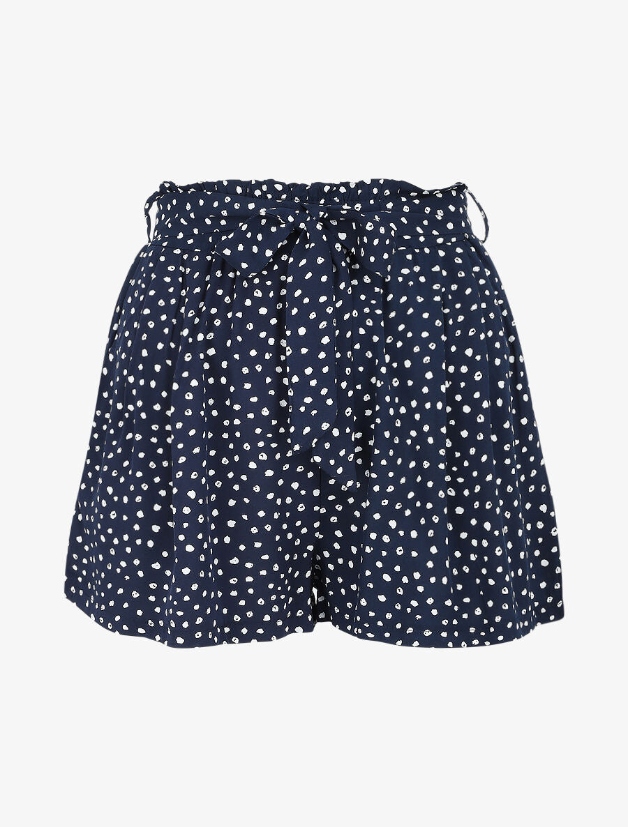 Short à imprimé moucheté - Marine - 1